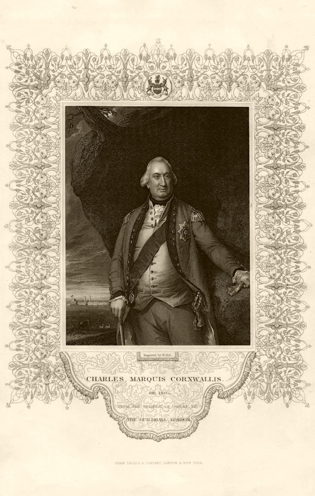 Charles, Marquess Cornwallis. American War of Independence. After COPLEY c1855